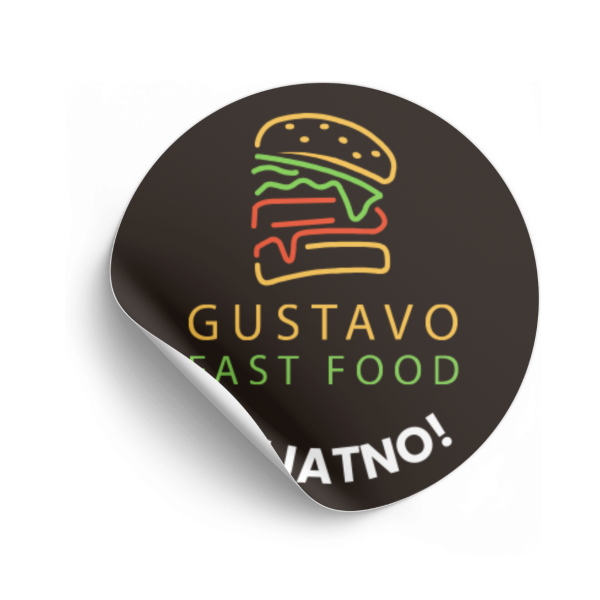 Gustavo-FastFood-samolepljiva-nalepnica